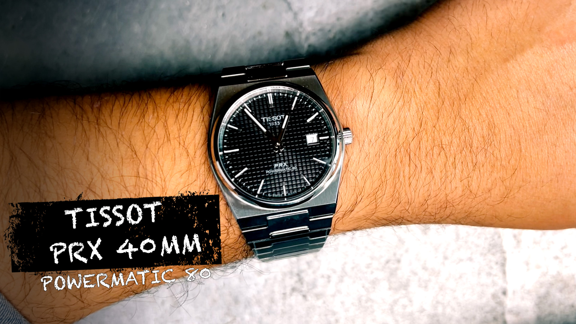 TISSOT PRX 40mm powermatic 80 ブラック Watch On the Wrist Review Tissot PRX 40mm Black Dial Automatic on